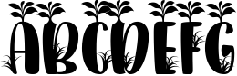 Plant Factory font and monogram 10 Sample