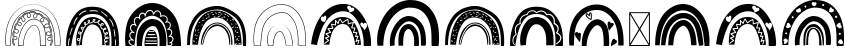 Rainbow Doodles - Dingbats Font