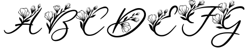 'Le Jardin' Floral Font Sample