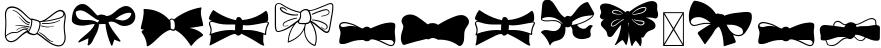 Bow Doodles - Dingbats Font
