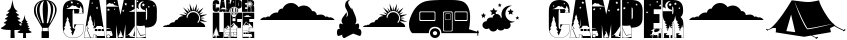 Let\'s Go Camping | Camping & Hiking Font with Extras 1