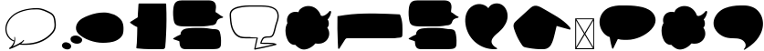 Speech Bubble Doodles - Dingbats Font