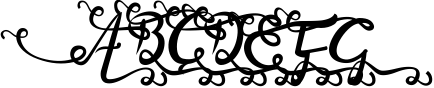 Bandrose typeface 1 Sample