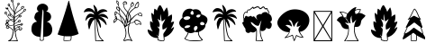 Tree Doodles - Dingbats Font