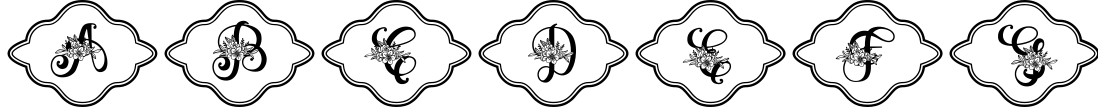Zahiya Monogram Font - 4 Style Monogram 2 Sample