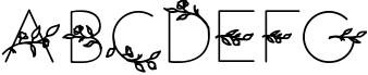PICANTO - FLORAL FONT Sample
