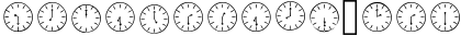 Clock doodle font in ttf, otf