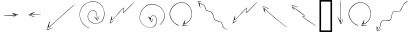 Arrows doodle font in ttf, otf