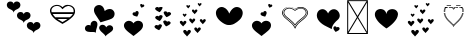 Simple Hearts Dingbat, a valentines dingbat font