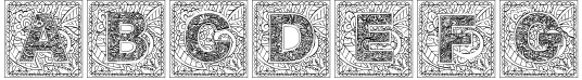 Monogram. 5 elegant fonts. 8 Sample