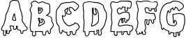 Dripping Zombie Halloween Font Sample
