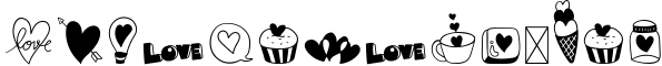 Love Doodles - Dingbats Font