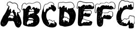 Handdrawn snowy display font Sample