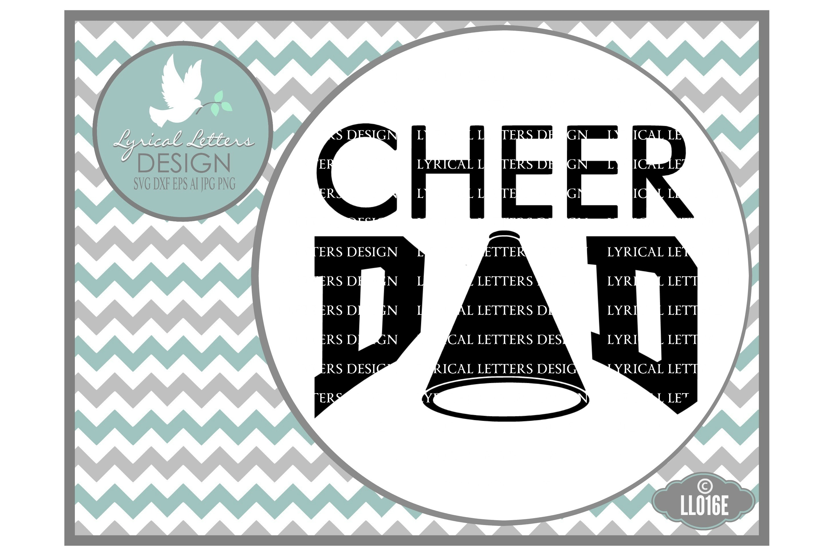 Download Cheer Dad Car Decal Design LL016E SVG | Design Bundles