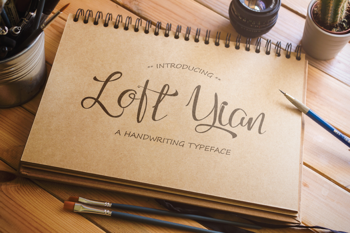 Free Loft Yian Script Typeface Script Fonts