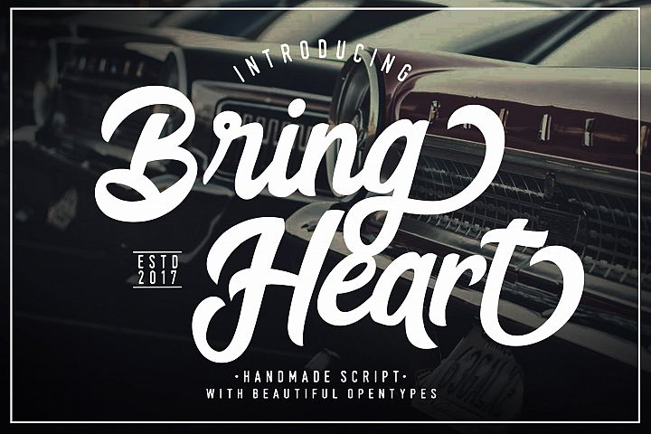 Free Bring Heart Extras Script Fonts