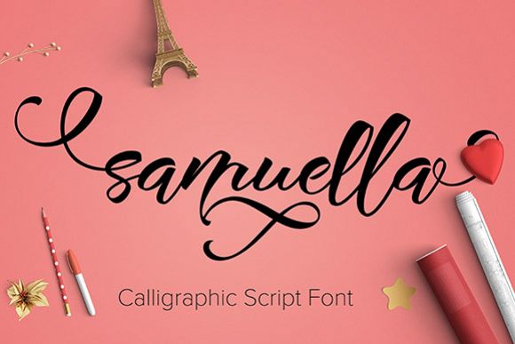 Free Samuella Script Script Fonts